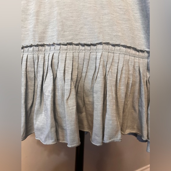 NWOT LOGO Pastel Blue Long Sleeved Tunic w/ Ruffles on the Bottom!! - Picture 6 of 9